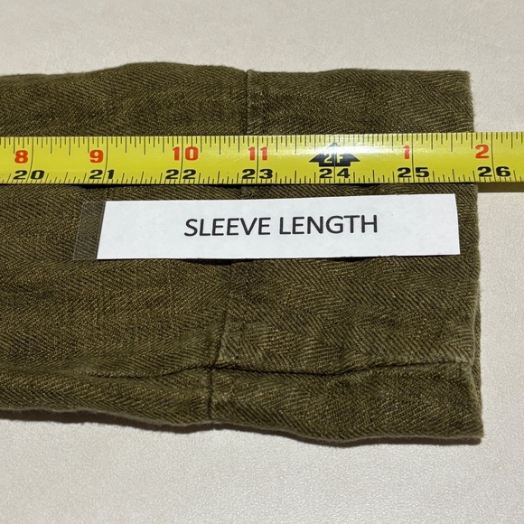 Lauren Ralph Lauren Women 100%  Linen Button Jacket Sz 14W Nature Beach Military - Picture 7 of 10